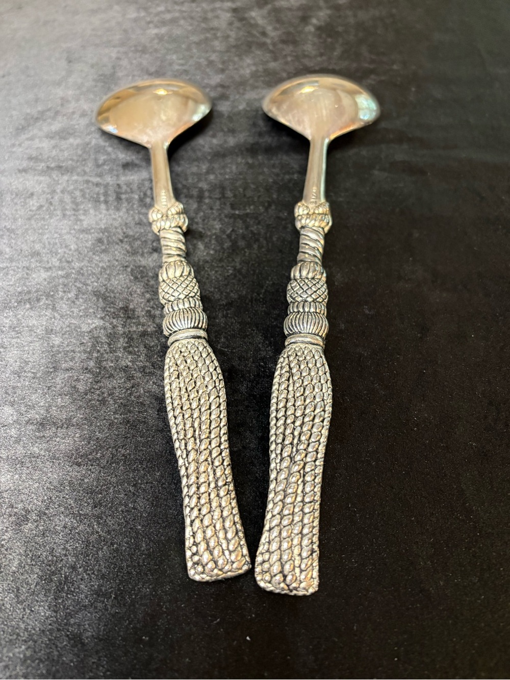 Vintage Silea Silver Plated Salad Serving Set - Picture 4 of 11
